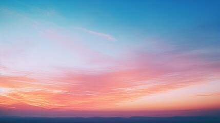 A magical gradient of colors in a calm sunset