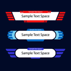 Set of modern vector banners with ribbons. Design elements for web or print.