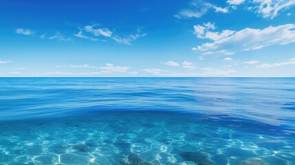 Fototapeta premium Aquatic serenity! Blue water background, a symbol of tranquil beauty. Invest