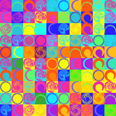 vector background with colorful dynamic circles
