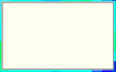 White space with colorful blue green creative frame - contrasting black text matches