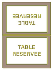 Table réservée