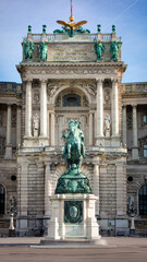 Fototapeta na wymiar Austria, Vienna, Heldenplatz (Heroes Square) in front of the Hofburg Imperial Palace