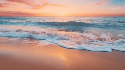 Fototapeta na wymiar Beautiful Panorama beach landscape sunset