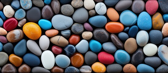 Fototapeta na wymiar colorful pebble stone background