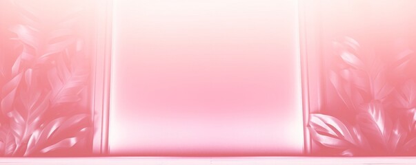 Abstract pink studio background for product presentation. Empty room with shadows of window and flowers and palm leaves . 3d room with copy space. Summer concert. Blurred backdrop, Generative AI