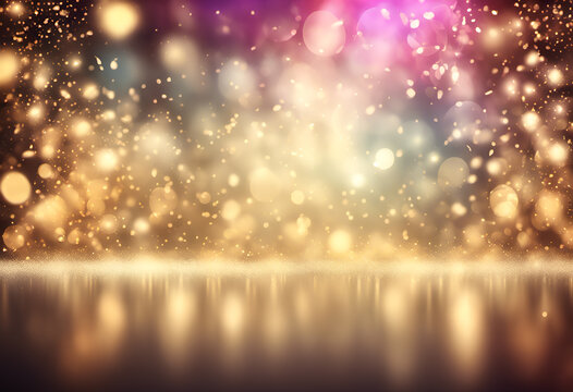 Glowing glitter Christmas background. © hollia