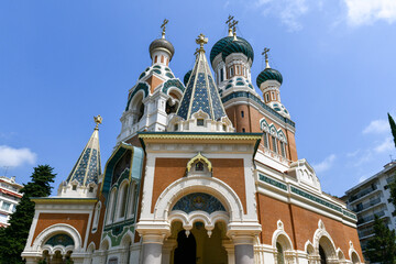 Fototapeta na wymiar St Nicholas Orthodox Cathedral - Nice, France