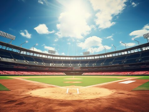 Professional Baseball Grand Arena Panorama View