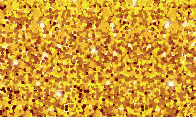 Golden glitter vector pattern. Gold glitter texture. 