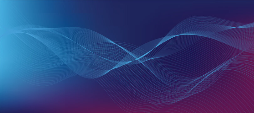 Abstract Waving Technology Background Design. © VectorStockStuff