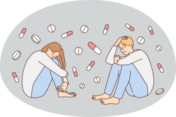 Unhappy people suffer from medication dependence