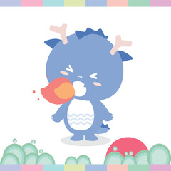 2024 The Year of the Blue Dragon, Happy New Year
