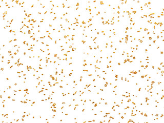 Realistic Golden Confetti and serpentine explosion For The Festival Party Ribbon Blast Carnival Elements Or Birthday Celebration