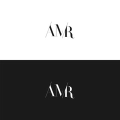 AMR logo. A M R design. White AMR letter. AMR, A M R letter logo design. Initial letter AMR linked circle uppercase monogram logo. A M R letter logo vector design. 