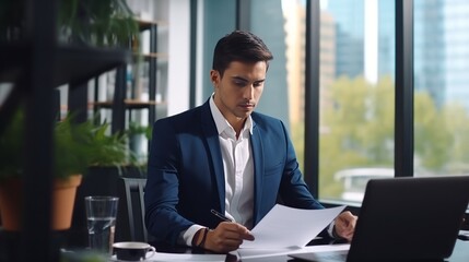 business person working on laptop