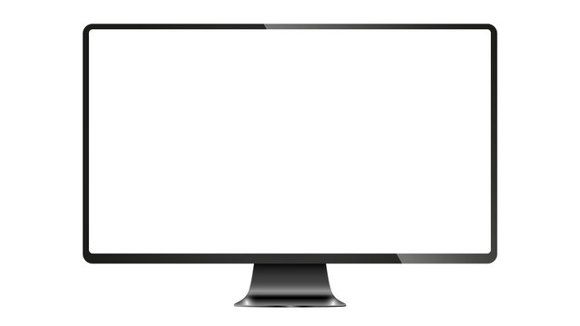 Monitor on a transparent background. Imac. Stock royalty free vector illustration. PNG	