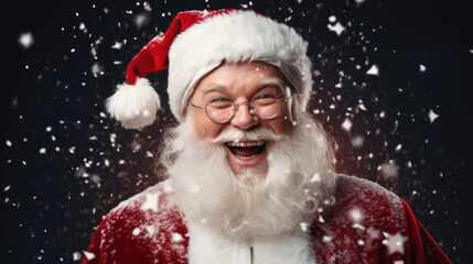 Santa Claus celebrating holiday fashion trends and making memories with smiles