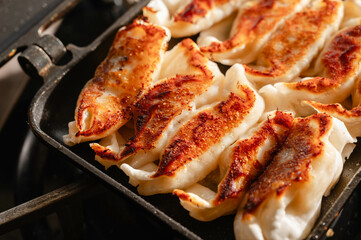 こんがり焼けた餃子