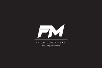 FM letter logo design on luxury background. MF monogram initials letter logo concept. FM icon design. MF elegant and Professional white color letter icon design on black background. - obrazy, fototapety, plakaty