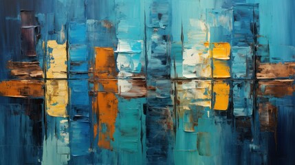 blue and yellow wall