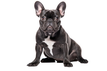Franch Bulldog isolated on transparent background PNG.