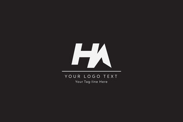 HA,AH,H ,A Abstract Letters Logo Monogram