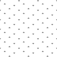 Triangular outlines wallpaper. Repeated geometrical figures background. Seamless surface pattern design with polygons. Mosaic motif. Digital paper with jagged triangles for web designing. Vector art.