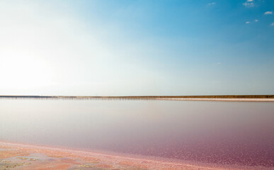 Henichesk lake in Ukraine.