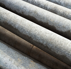 Concrete pipes.