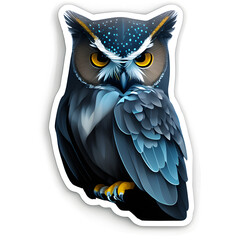 Naklejka premium Nachteulen-Zauber-Sticker