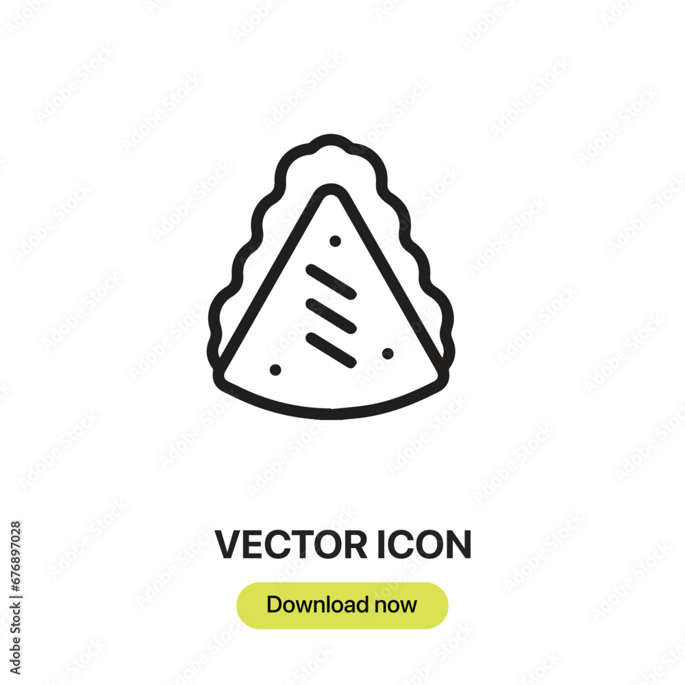 Poster quesadilla icon vector. linear style sign for mobile concept and web design. quesadilla symbol illus