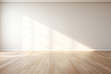 Modern white Interior with geometrical sunlight and shadows. Empty wall mockup