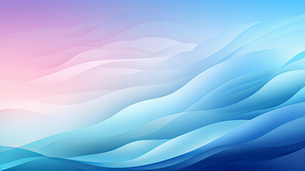 abstract wave in light pastell blue color with some pink, in the style of subtle gradients