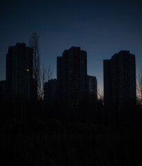 Blackout in Kyiv. War in Ukraine.