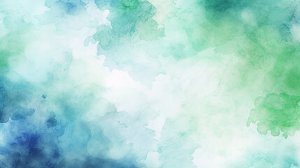 Fototapeta na wymiar blue green and white watercolor background. Abstract background.