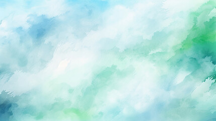 blue green and white watercolor background. Abstract background.