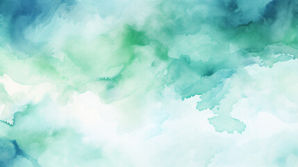 blue green and white watercolor background. Abstract background. - obrazy, fototapety, plakaty