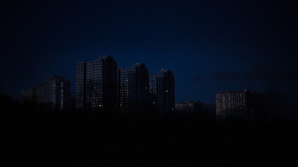 Blackout in Kyiv. War in Ukraine.