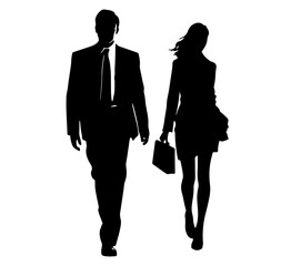 silhouettes of business people