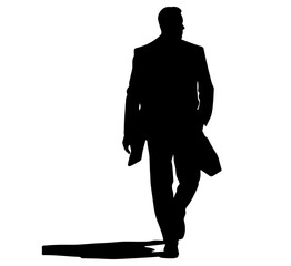 silhouette of a business  man
