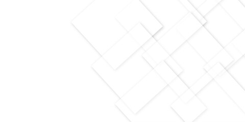 Abstract background with white gray colors texture .squares in bright light with soft shadows as pattern . space futuristic design concept. decorative web layout or poster banner design .