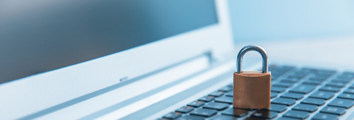lock on computer laptop