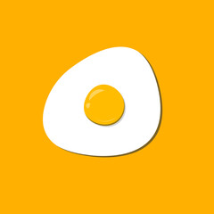 fried egg illustration.cartoon style vector illustration