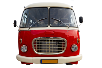 Retro bus from the 60s of the 20th century, currently used for tourist trips. PNG