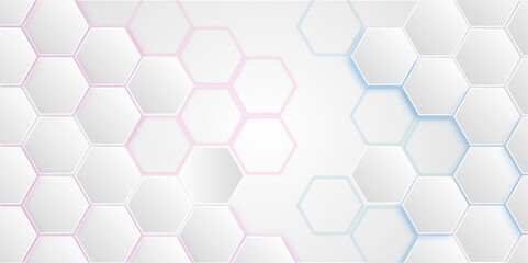 hexagon concept design abstract technology background vector