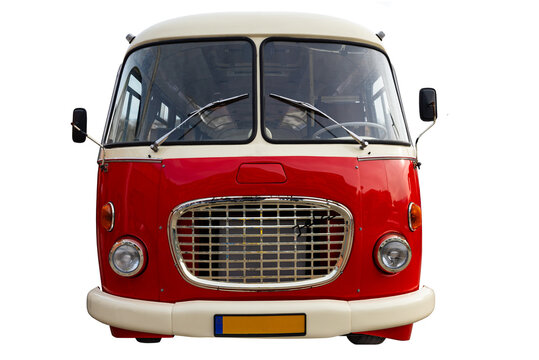 Retro bus from the 60s of the 20th century, currently used for tourist trips. PNG