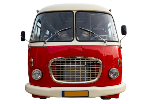 Retro bus from the 60s of the 20th century, currently used for tourist trips. PNG