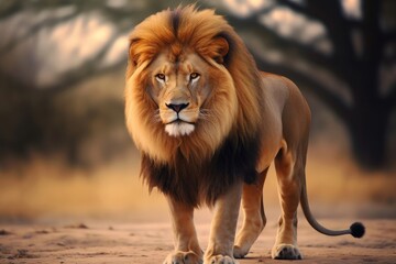 a male lion, Generative AI