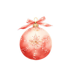 watercolor christmas decoration element isolated
